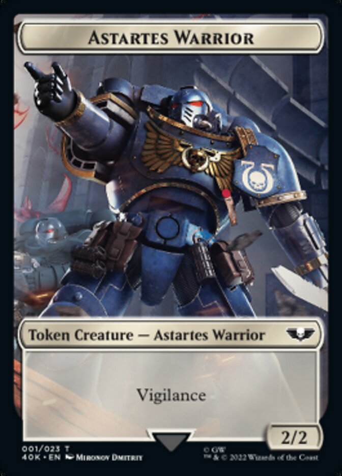 Astartes Warrior (001) // Clue Double-sided Token [Universes Beyond: Warhammer 40,000 Tokens] | Good Games Adelaide SA