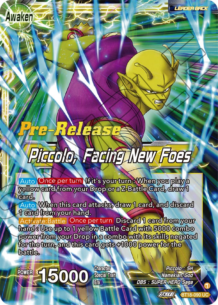 Piccolo // Piccolo, Facing New Foes (BT18-090) [Dawn of the Z-Legends Prerelease Promos] | Good Games Adelaide SA