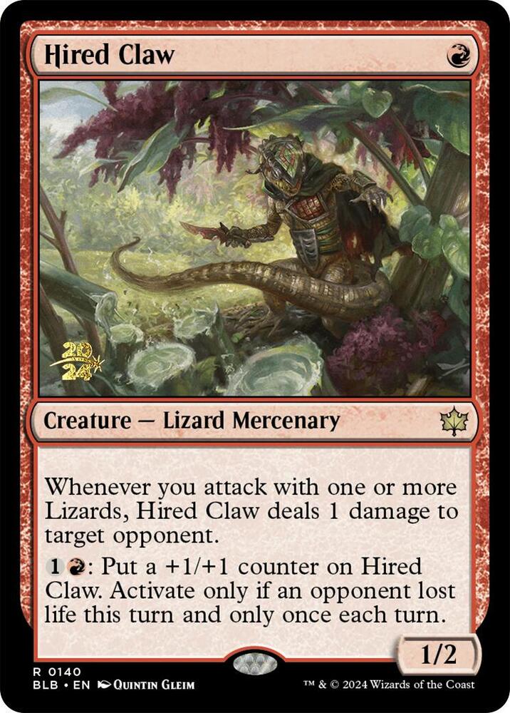 Hired Claw 140 (Prerelease Cards)  - Foil | Good Games Adelaide SA