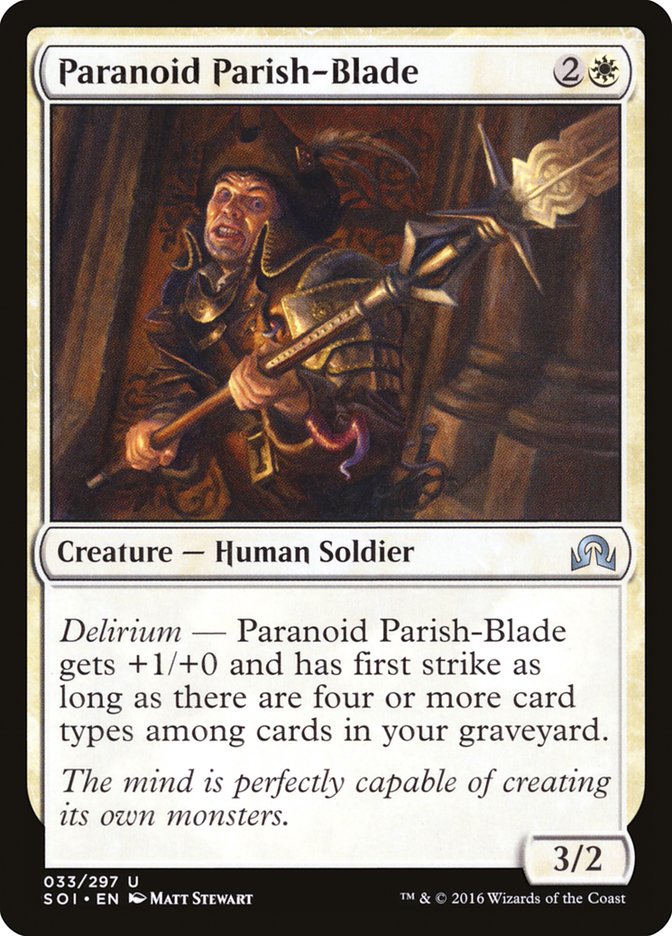 Paranoid Parish-Blade 33 (Shadows over Innistrad)  - Foil | Good Games Adelaide SA