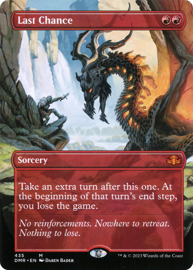 Last Chance (Borderless Alternate Art) [Dominaria Remastered] | Good Games Adelaide SA