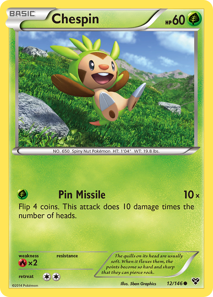 Chespin (12/146) [XY: Base Set] | Good Games Adelaide SA