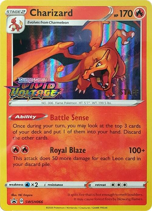 Charizard Prerelease Staff SWSH066 (SWSH: Sword & Shield Promo Cards)  - Holofoil | Good Games Adelaide SA