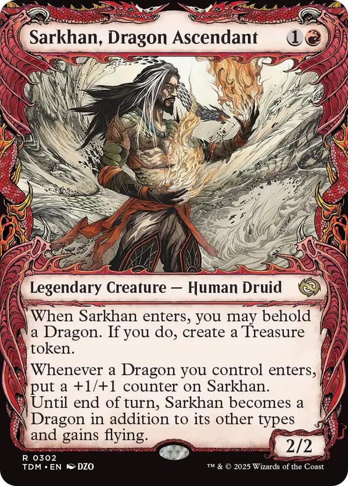 Sarkhan, Dragon Ascendant 302 (Tarkir: Dragonstorm)  - Foil | Good Games Adelaide SA