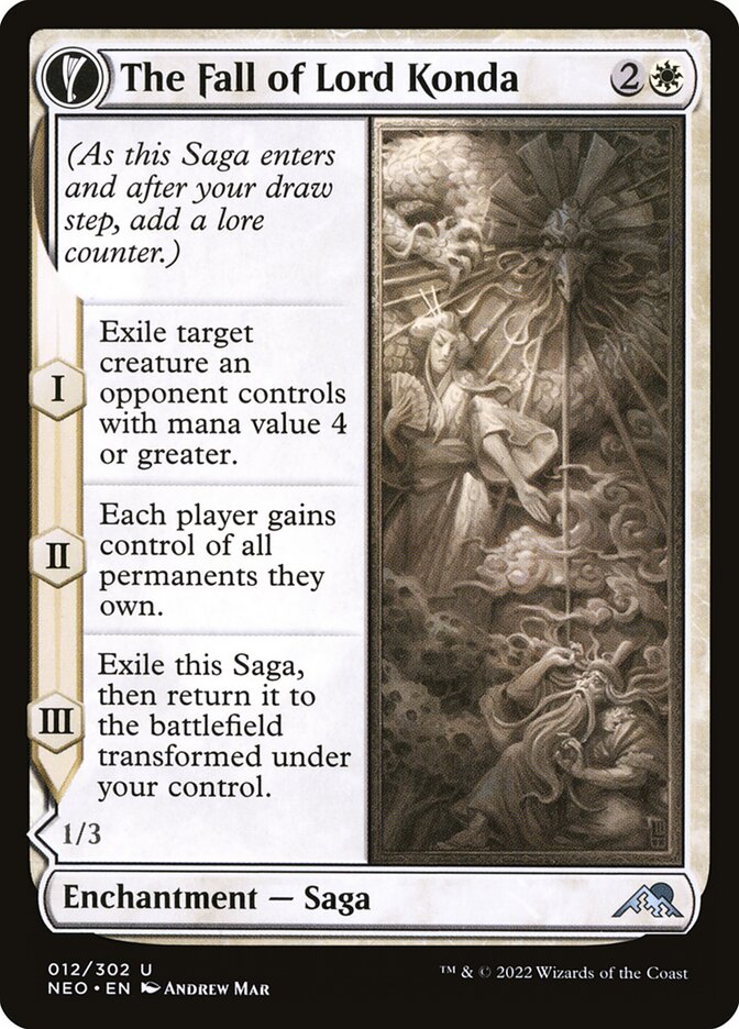 The Fall of Lord Konda // Fragment of Konda 12 (Kamigawa: Neon Dynasty)  - Foil | Good Games Adelaide SA