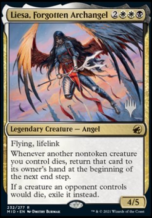 Liesa, Forgotten Archangel (Promo Pack) [Innistrad: Midnight Hunt Promos] | Good Games Adelaide SA