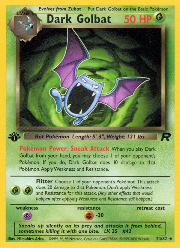 Dark Golbat 24/82 (Team Rocket)  - 1st Edition | Good Games Adelaide SA