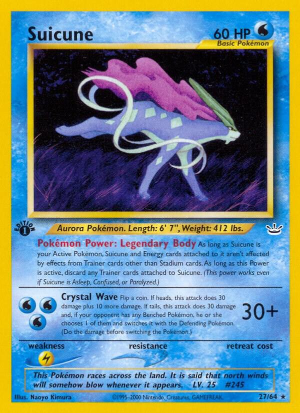 Suicune 27/64 (Neo Revelation)  - 1st Edition | Good Games Adelaide SA