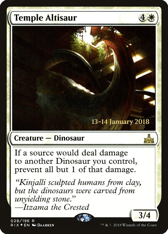 Temple Altisaur [Rivals of Ixalan Promos] | Good Games Adelaide SA