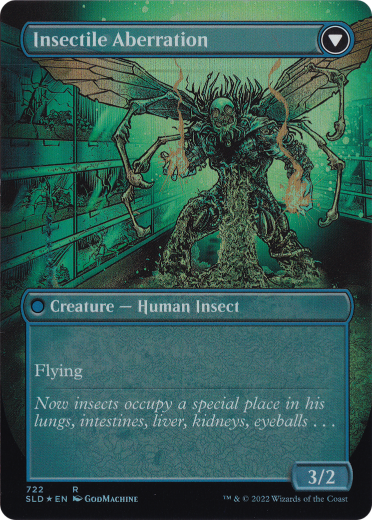 Delver of Secrets // Insectile Aberration (Borderless) [Secret Lair: From Cute to Brute] | Good Games Adelaide SA