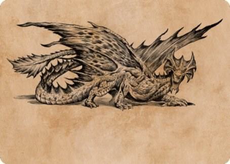 Ancient Brass Dragon Art Card 49 81 49 (Art Series: Commander Legends: Battle for Baldur's Gate)  | Good Games Adelaide SA