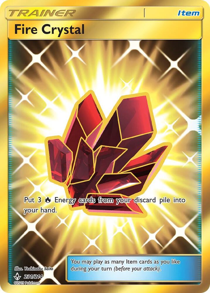 Fire Crystal Secret 231/214 (SM - Unbroken Bonds)  - Holofoil | Good Games Adelaide SA