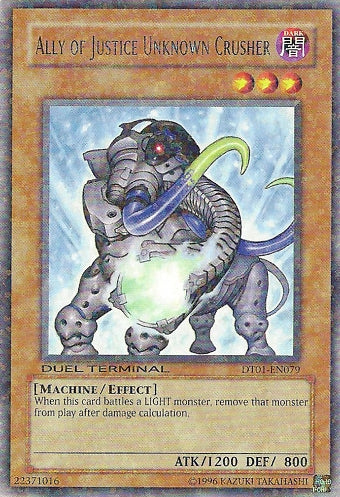 Ally of Justice Unknown Crusher [DT01-EN079] Rare | Good Games Adelaide SA