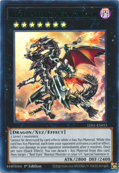 Red-Eyes Flare Metal Dragon (Green) [LDS1-EN015] Ultra Rare | Good Games Adelaide SA