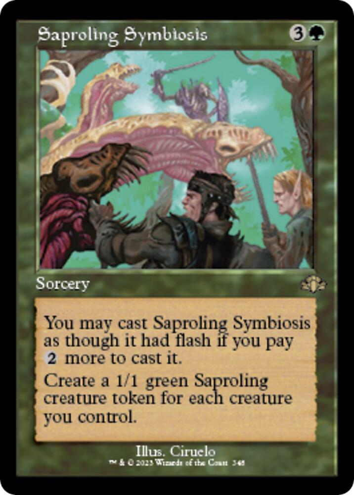 Saproling Symbiosis 348 (Dominaria Remastered)  - Retro Foil | Good Games Adelaide SA