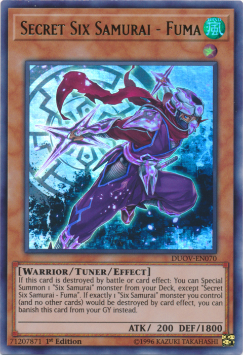Secret Six Samurai - Fuma [DUOV-EN070] Ultra Rare | Good Games Adelaide SA