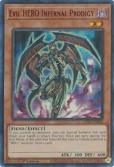 Evil HERO Infernal Prodigy (Red) [LDS3-EN024] Ultra Rare | Good Games Adelaide SA