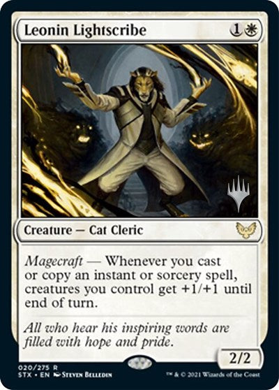 Leonin Lightscribe (Promo Pack) [Strixhaven: School of Mages Promos] | Good Games Adelaide SA