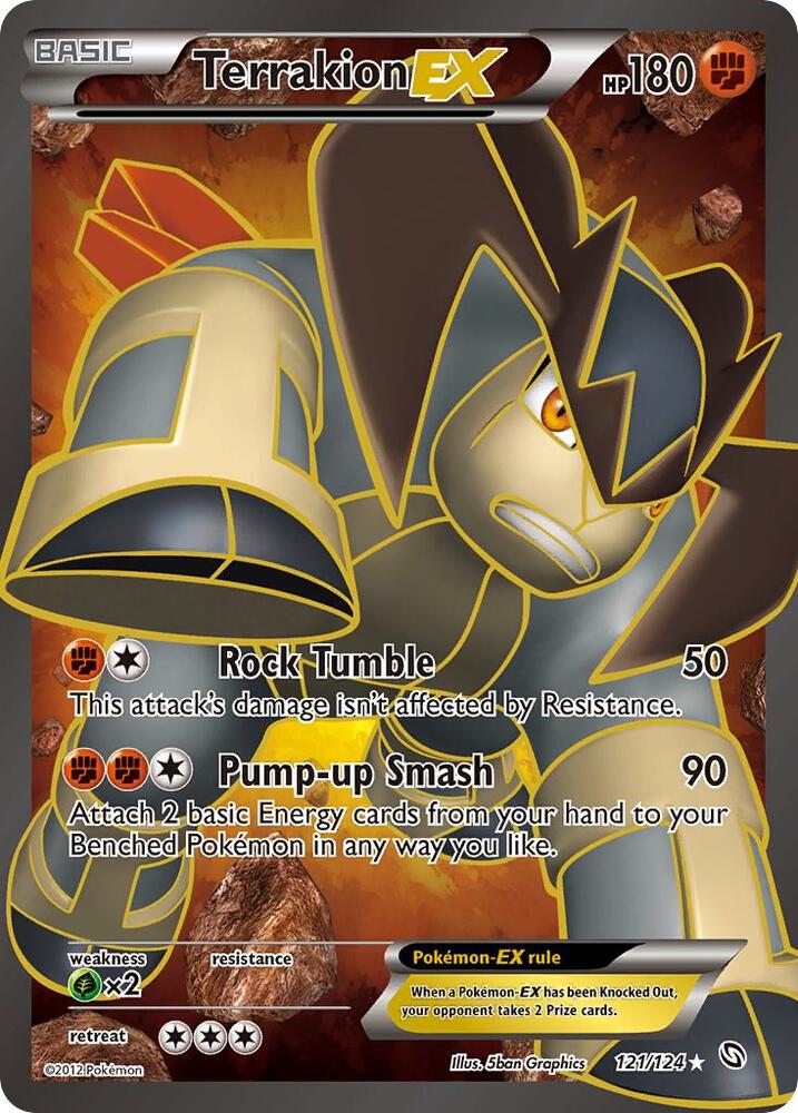 Terrakion EX Full Art 121/124 (Dragons Exalted)  - Holofoil | Good Games Adelaide SA