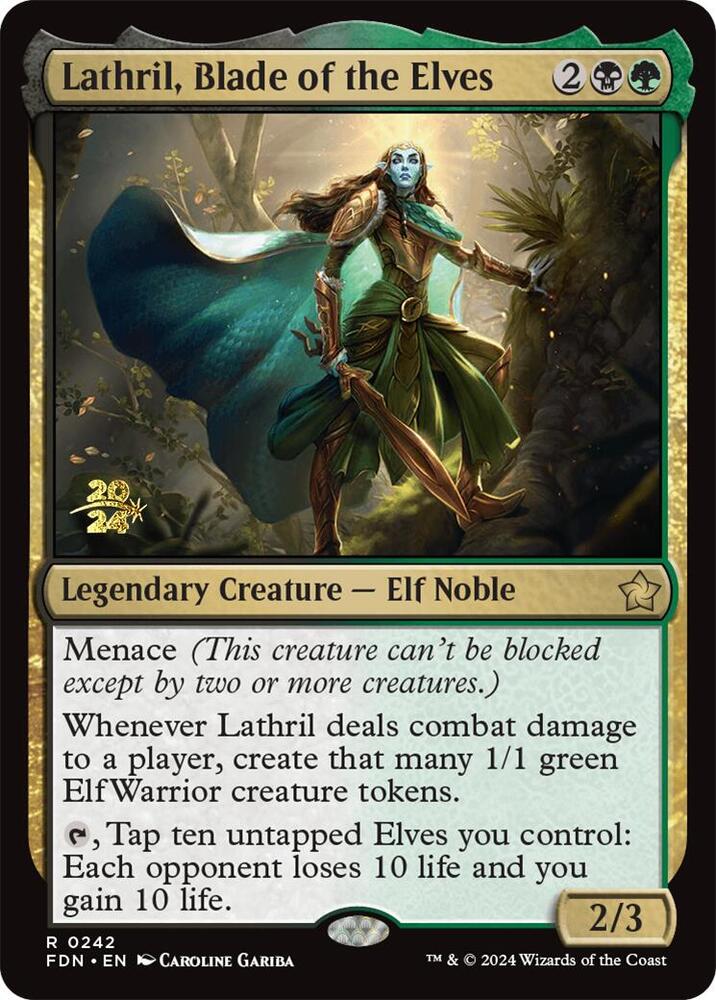 Lathril Blade of the Elves 242 (Prerelease Cards)  - Foil | Good Games Adelaide SA