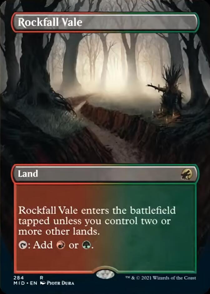Rockfall Vale (Borderless) [Innistrad: Midnight Hunt] | Good Games Adelaide SA