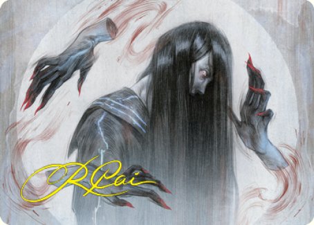 Clawing Torment Art Card (Gold-Stamped Signature) [Kamigawa: Neon Dynasty Art Series] | Good Games Adelaide SA