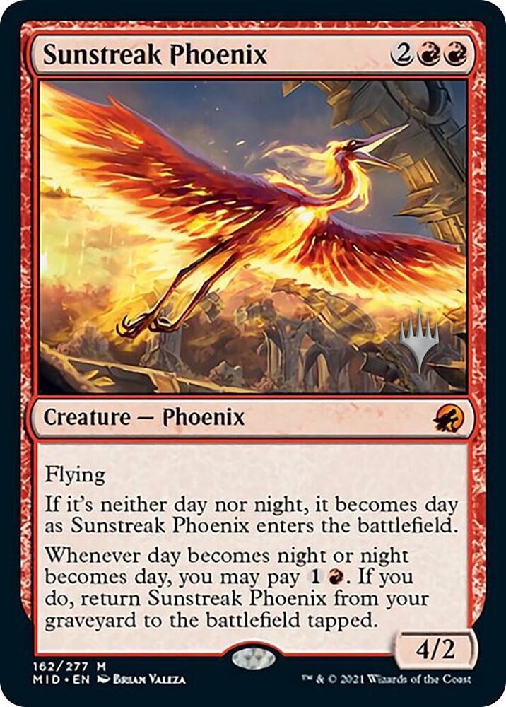 Sunstreak Phoenix 162 (Promo Pack: Innistrad: Midnight Hunt)  | Good Games Adelaide SA