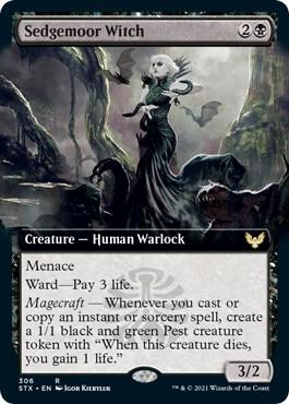 Sedgemoor Witch Extended Art 306 (Strixhaven: School of Mages)  - Foil | Good Games Adelaide SA