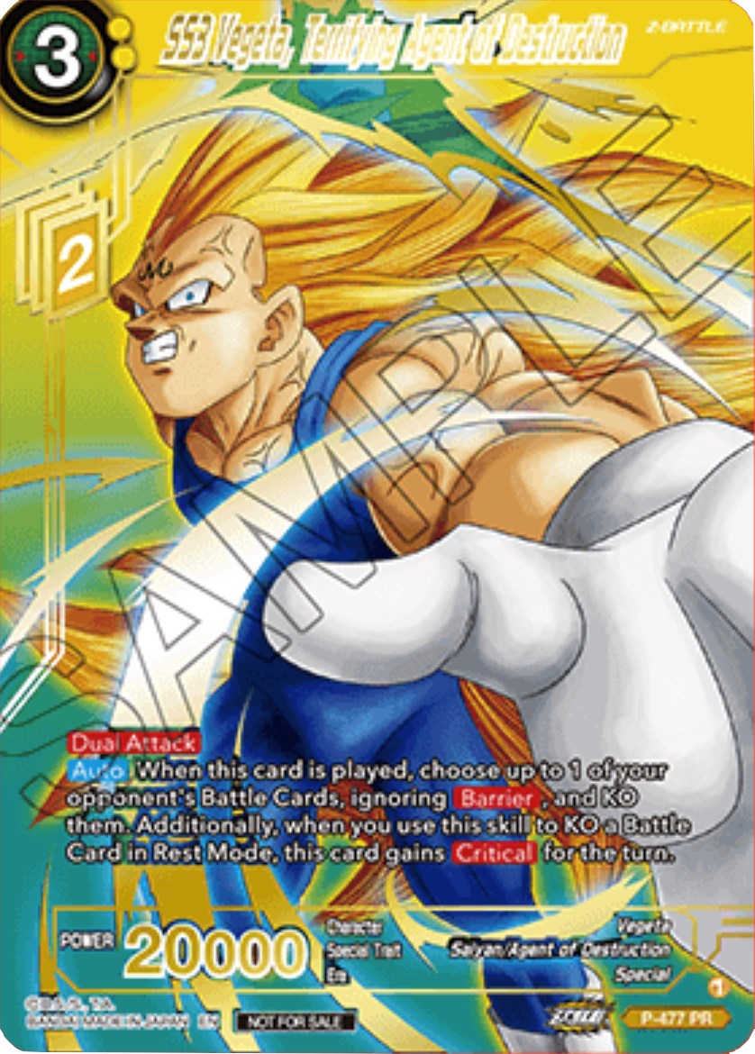SS3 Vegeta, Terrifying Agent of Destruction (Gold-Stamped) (P-477) [Tournament Promotion Cards] | Good Games Adelaide SA