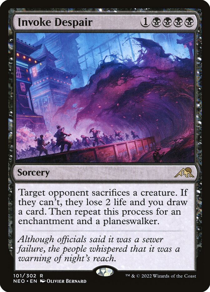 Invoke Despair 101 (Kamigawa: Neon Dynasty)  - Foil | Good Games Adelaide SA