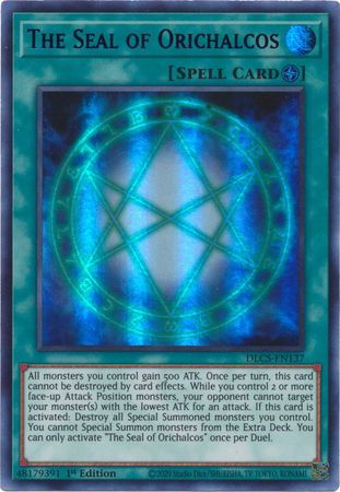 The Seal of Orichalcos (Blue) [DLCS-EN137] Ultra Rare | Good Games Adelaide SA