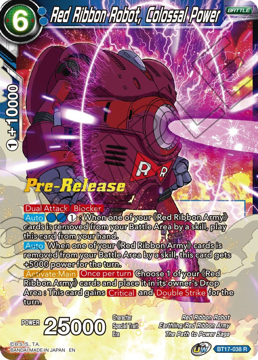 Red Ribbon Robot, Colossal Power (BT17-038) [Ultimate Squad Prerelease Promos] | Good Games Adelaide SA