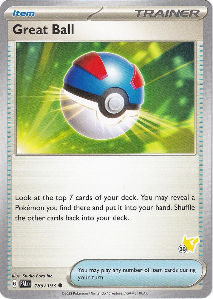 Great Ball Pikachu 38 183/193 (Battle Academy 2024)  | Good Games Adelaide SA