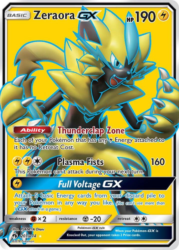 Zeraora GX Full Art 201/214 (SM - Lost Thunder)  - Holofoil | Good Games Adelaide SA