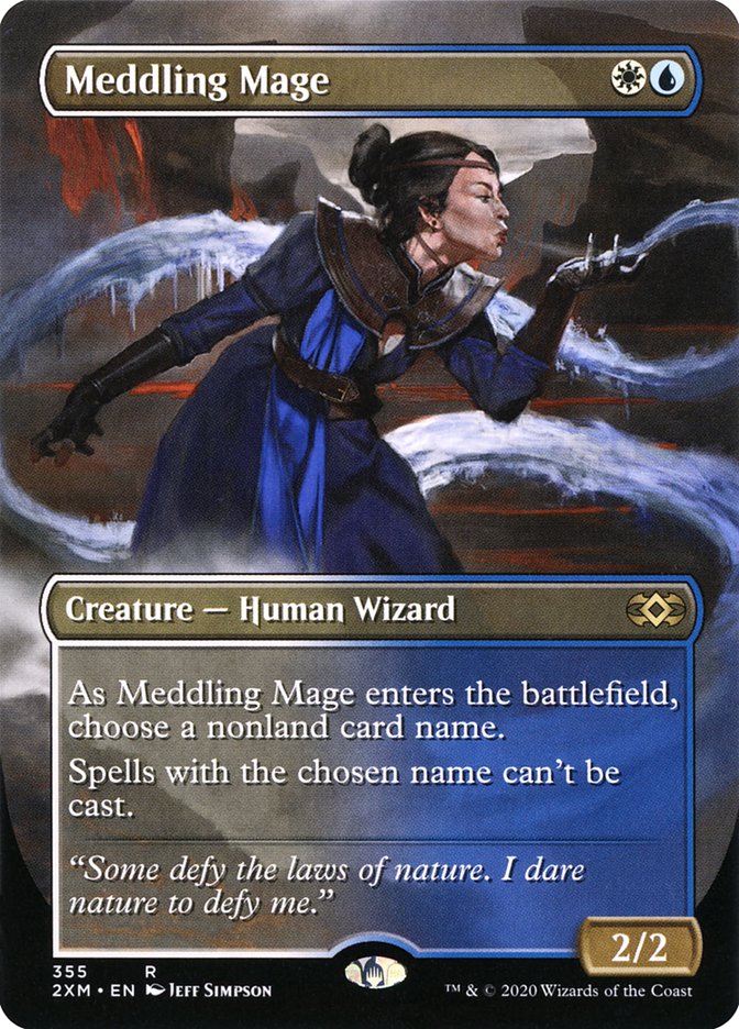 Meddling Mage (Borderless) [Double Masters] | Good Games Adelaide SA