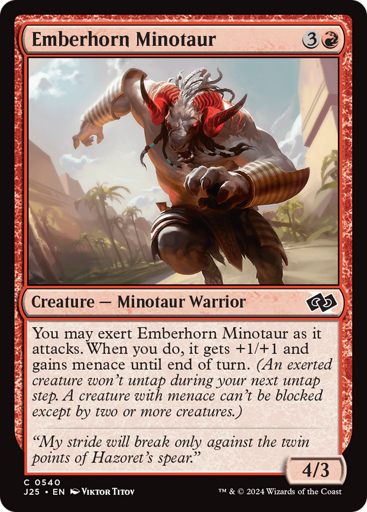 Emberhorn Minotaur [Foundations Jumpstart] | Good Games Adelaide SA