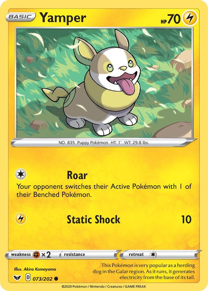 Yamper 073/202 (SWSH01: Sword & Shield Base Set)  | Good Games Adelaide SA