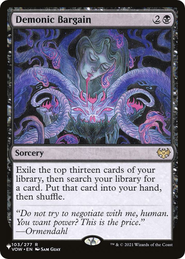 Demonic Bargain 103/277 (The List Reprints)  | Good Games Adelaide SA