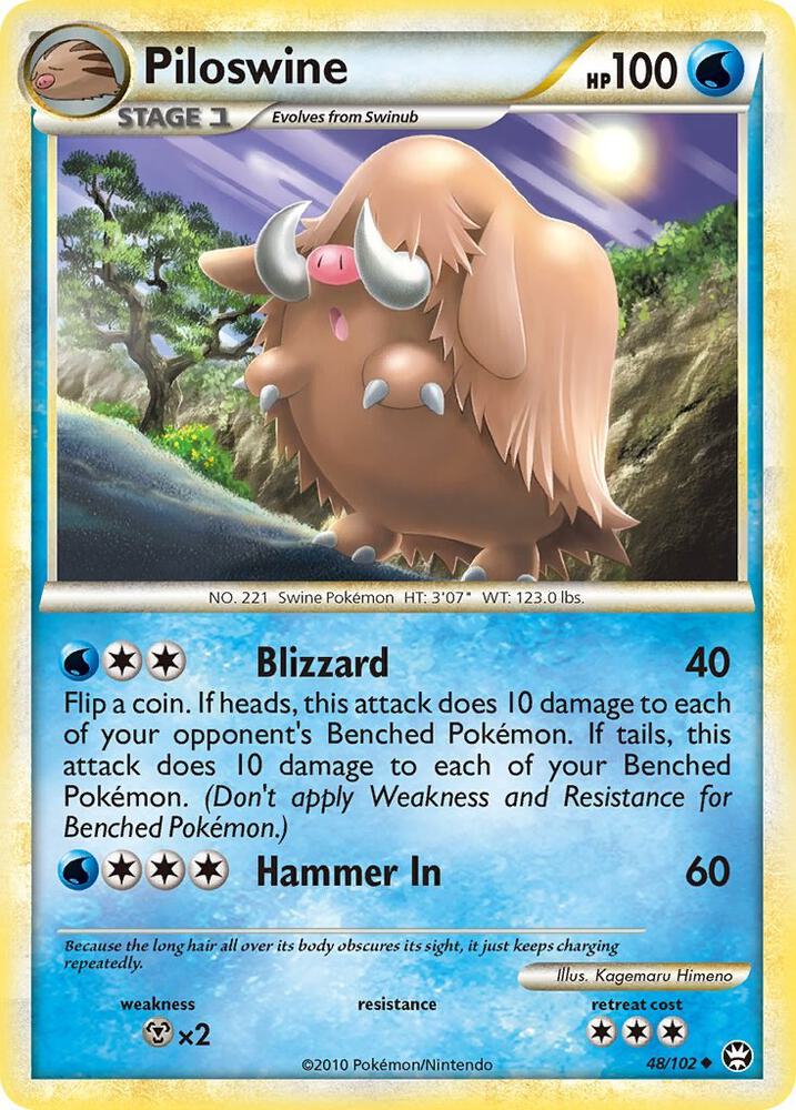 Piloswine 48/102 (Triumphant)  - Reverse Holofoil | Good Games Adelaide SA