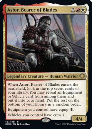 Astor, Bearer of Blades (Promo Pack) [Dominaria United Promos] | Good Games Adelaide SA
