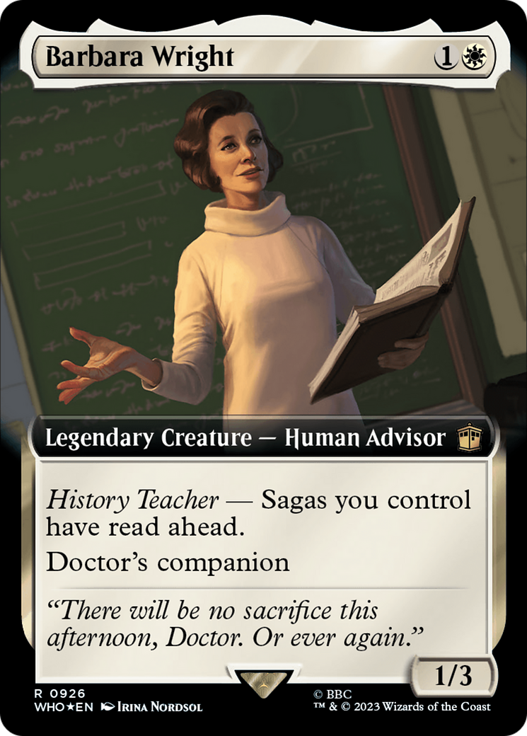 Barbara Wright (Extended Art) (Surge Foil) [Doctor Who] | Good Games Adelaide SA