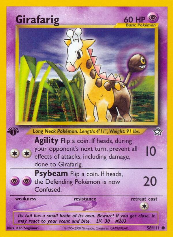 Girafarig 058/111 (Neo Genesis)  - 1st Edition | Good Games Adelaide SA