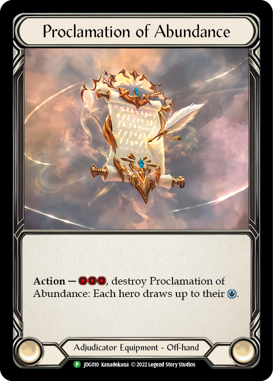Proclamation of Abundance [JDG010] (Promo)  Rainbow Foil | Good Games Adelaide SA