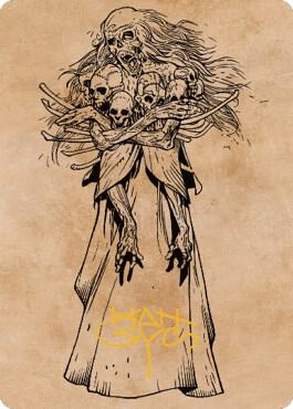 Myrkul Lord of Bones Art Card 73 81 Gold Stamped Signature 73 (Art Series: Commander Legends: Battle for Baldur's Gate)  | Good Games Adelaide SA