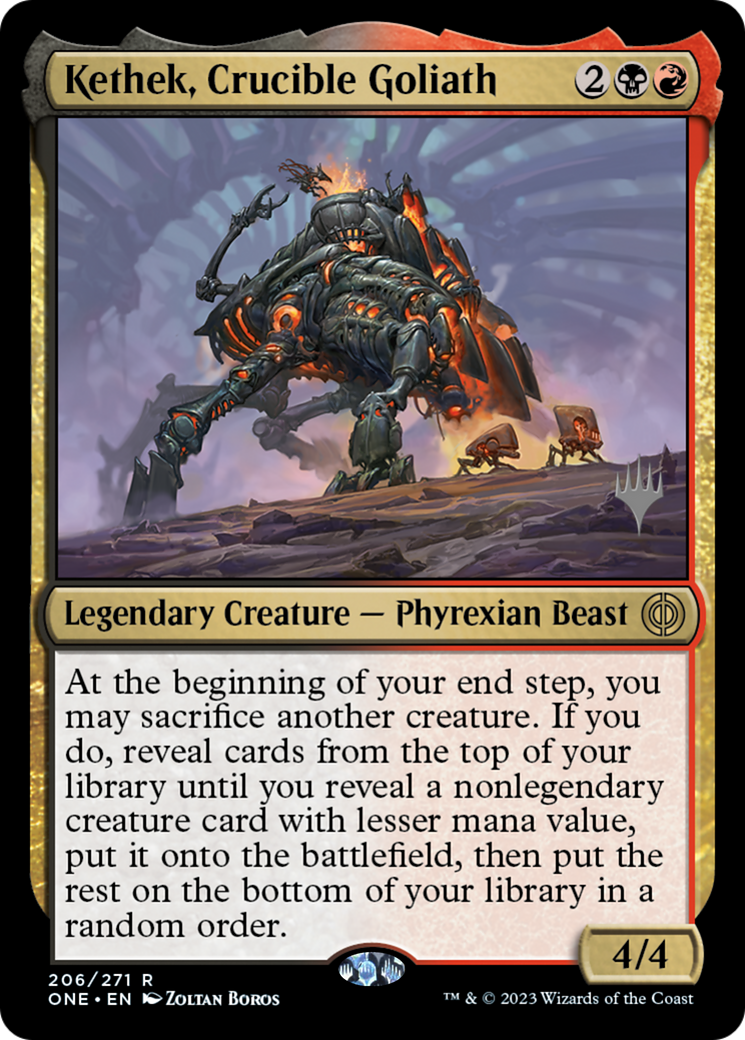 Kethek, Crucible Goliath (Promo Pack) [Phyrexia: All Will Be One Promos] | Good Games Adelaide SA