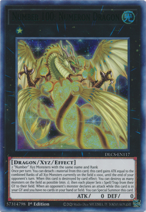 Number 100: Numeron Dragon (Green) [DLCS-EN117] Ultra Rare | Good Games Adelaide SA