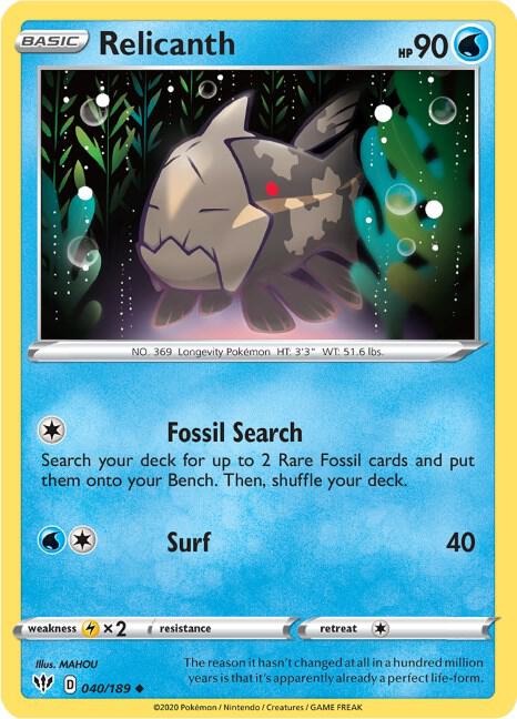 Relicanth 040/189 (SWSH03: Darkness Ablaze)  | Good Games Adelaide SA