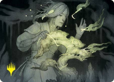 Careful Cultivation Art Card (Gold-Stamped Signature) [Kamigawa: Neon Dynasty Art Series] | Good Games Adelaide SA