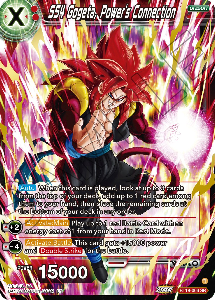 SS4 Gogeta, Power's Connection (BT18-006) [Dawn of the Z-Legends] | Good Games Adelaide SA