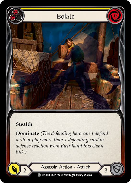 Isolate (Yellow) [UZU018] (Outsiders Uzuri Blitz Deck) | Good Games Adelaide SA